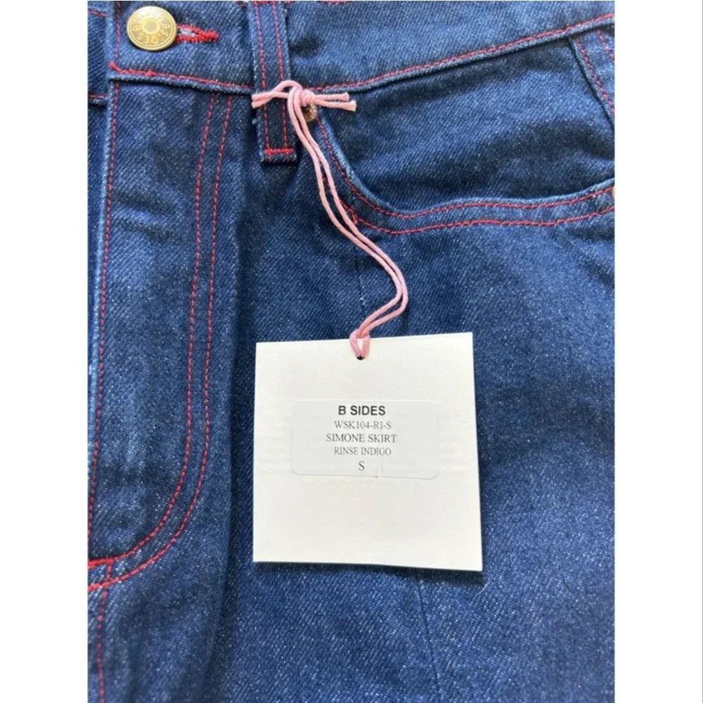 B Sides Simone skirt in Rinse Indigo - Picture 2 of 11